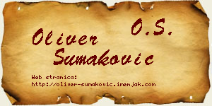 Oliver Šumaković vizit kartica